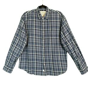 Frank & Eileen Eileen Button Down Shirt Blue Plaid Cotton Relaxed Fit XL